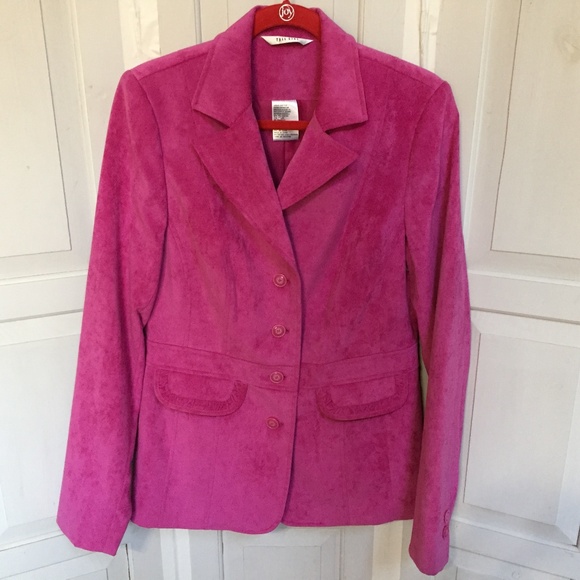 Tall Girl Jackets & Blazers - Women's Pink Faux Suede Jacket